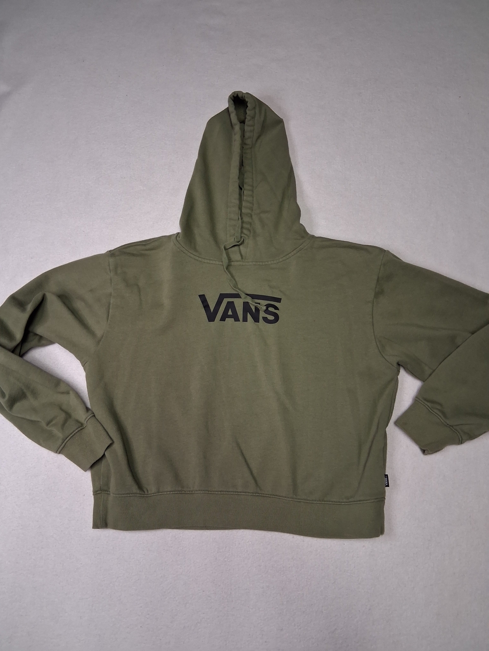 Vans Olive Green Hoodie with Black Logo